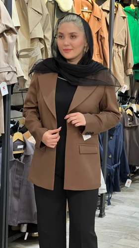 کت تکی زنانه کجراه مدل ساده قد 70