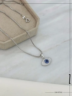 گردنبند چشم نظر نگین‌دار
