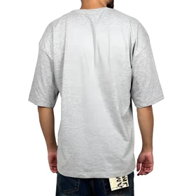 تیشرت آستین کوتاه مردانه طوسی چاپدار بالنسیاگا