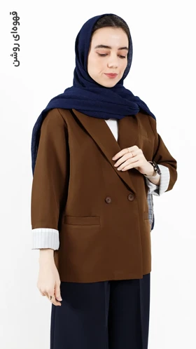 کت دو دکمه آستین راه راه