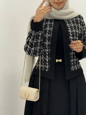 3805-کت و دامن شنل