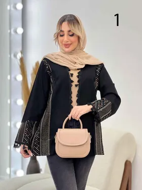 مانتو گلدوزی منگوله‌دار
