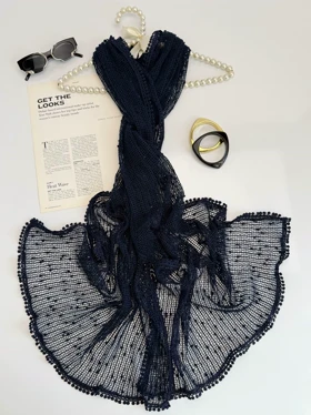 شال تور دونه درشت 20687 (سرمه ای)