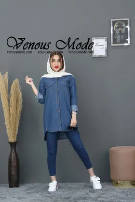 شومیز جین تیره