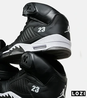 کتانی ساق‌دار زنانه و مردانه مشکی Nike air jordan 5