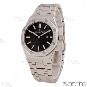 ساعت اودمار پیگه (AP) زنانه صفحه مشکی دور نگین 105671