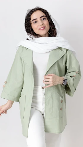 مانتو دو جیب قد 80