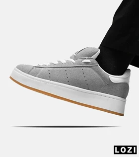 کفش کتانی مردانه طوسی سفید ADIDAS stan smith