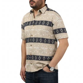 پیراهن آستین کوتاه بوکله مردانه مدل 61119131