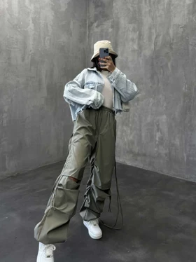 شلوار کارگو زانو زاپ 100737