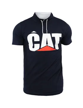 تیشرت مردانه یقه بنددار Cat