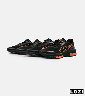 کفش کتانی مردانه مشکی نارنجی ASICS GORETEX