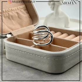 انگشتر زنانه آبکاری نقره رنگ ثابت کد ta10011