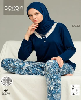 بلوز وشلوار راحتی سکسن کد 40232