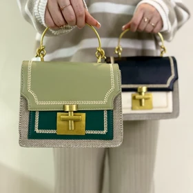 کیف زنانه دوشی دو رنگ وارداتی کد 2112