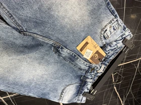 شلوار مام فیت رنگ آبی دخترانه