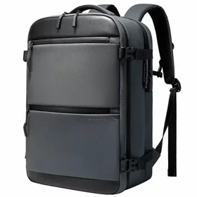 کیف کوله پشتی مسافرتی ضدسرقت بنج 7873 مشکی (طوسی)