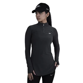 استرج آستین بلند نیم زیپ ورزشی زنانه نایک مدل VHD-3K1452 طوسی تیره