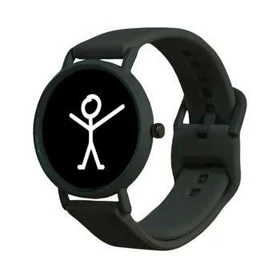 ساعت مچی مدل (آدمک) ایوب مشکی بند سیلیکون ضد حساسیت