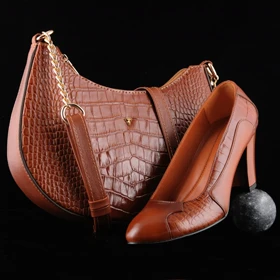 ست کیف و کفش زنانه چرم یلسان مدل دلسا کد 904-ANA-GC