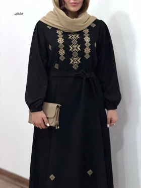 پیراهن مانتویی گلدوزی شیوا