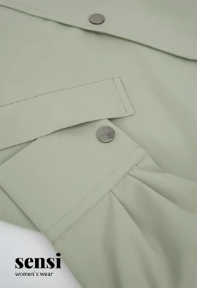 بارانی کتان زارا 4دکمه آستر دار