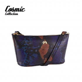 کیف زنانه مدل 4130 (آبی قهوه ای عنابی)
