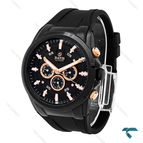 ساعت مردانه داتیس D8807G سه موتوره فول مشکی Datis-6921-G