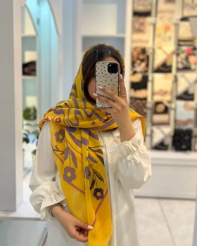 روسری حریر لمه کد R508