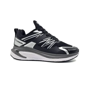 کفش و کتانی اسپرت زنانه و دخترانه مدل SALAMON رنگ مشکی نقره ای کد 95614