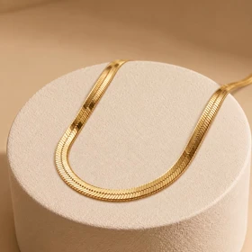 گردنبند ماری تخت ژوپینگ طلایی (5 میل)