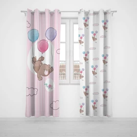 پرده پانچی اتاق کودک برند مینوریا کیدز طرح حیوانات کد p-202