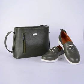 ست کیف و کفش چرم زنانه 0036