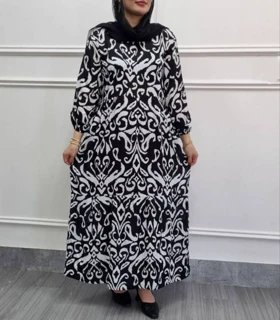 ساحلی طرح دار ماندانا K7460 (مشکی)