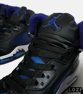 کتانی ساق‌دار زنانه و مردانه مشکی آبی Nike air jordan 5