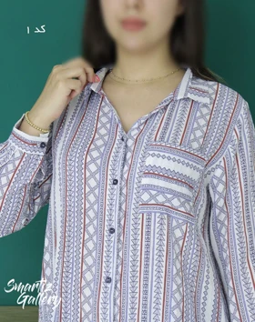شومیز جلو دکمه پروا
