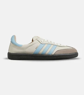 کفش کتانی مردانه و زنانه سامبا کرم آبی ADIDAS Samba مدل 7303