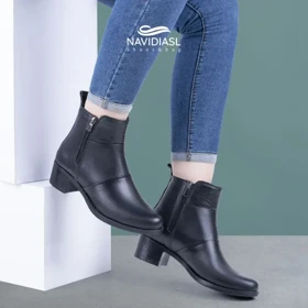 نیم بوت زنانه چرم کد 4028012