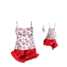 تاپ شورت ساتن چاپی طرح پاندا برند آی تن کد 4083