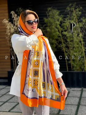 شال ابریشم فندی