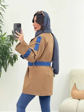بارانی ژیله ترکیبی سرشانه پاگن
