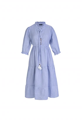 پیراهن لینن بلند - 9112