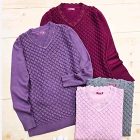 بلوز بافت گپ زنانه ترک طرح برجسته نگین‌دار