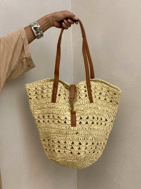 کیف حصیری YSL