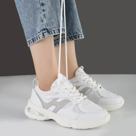 کفش و کتانی زنانه مدل فشیون FASHION رنگ سفید طوسی