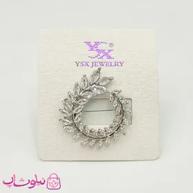 انگشتر زنانه YSX مجلسی نگین‌دار نقره ای