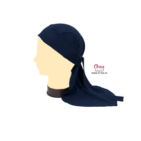 دستمال سر دورگ نخی رنگ سورمه ای تیره