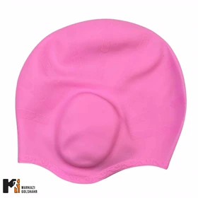 کلاه شنا سیلیکونی ضد حساسیت کد 06 (صورتی)