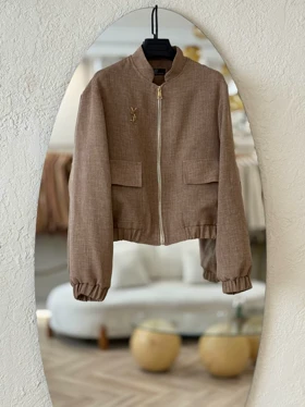 بامبر جکت لینن mocha 434