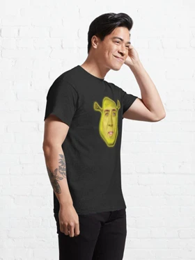 تیشرت شرک تیشرت Shrek طرح Nicholas Cage as Shrek